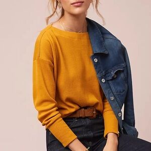 Anthropologie AKEMI + KIN Waffle Knit Thermal Sweater